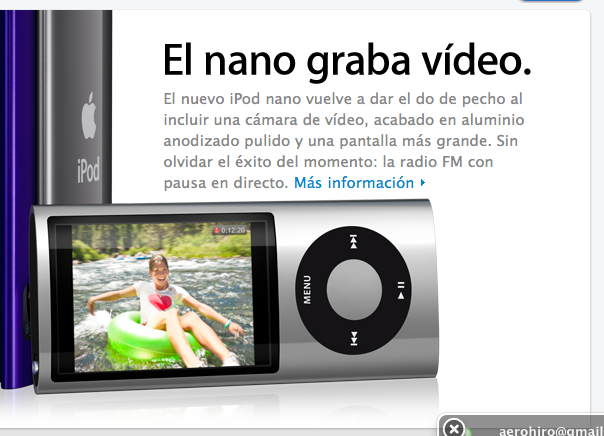 Publicidad iPod nano con radio